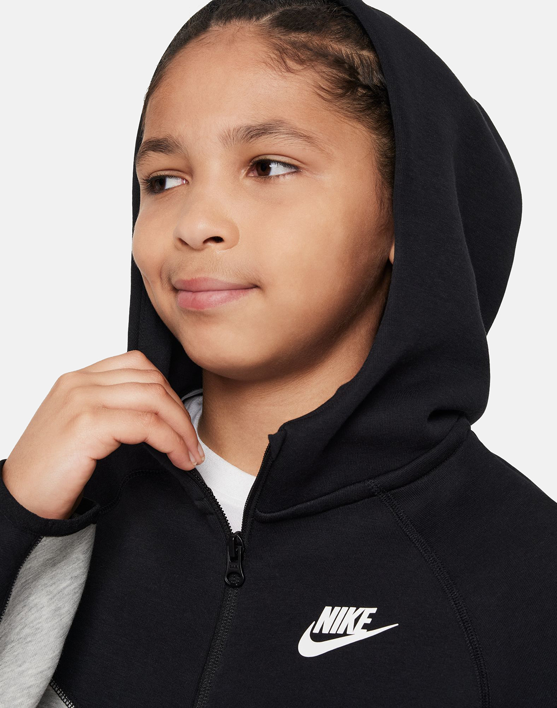 Nike Older Boys Tech Fleece Hoodie - Grey | Life Style Sports IE