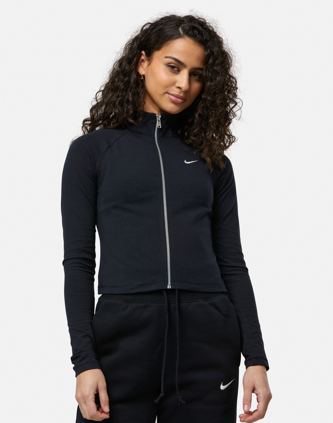 Nike Womens Gym Life Ribbed Jacket - Black | Life Style Sports IE