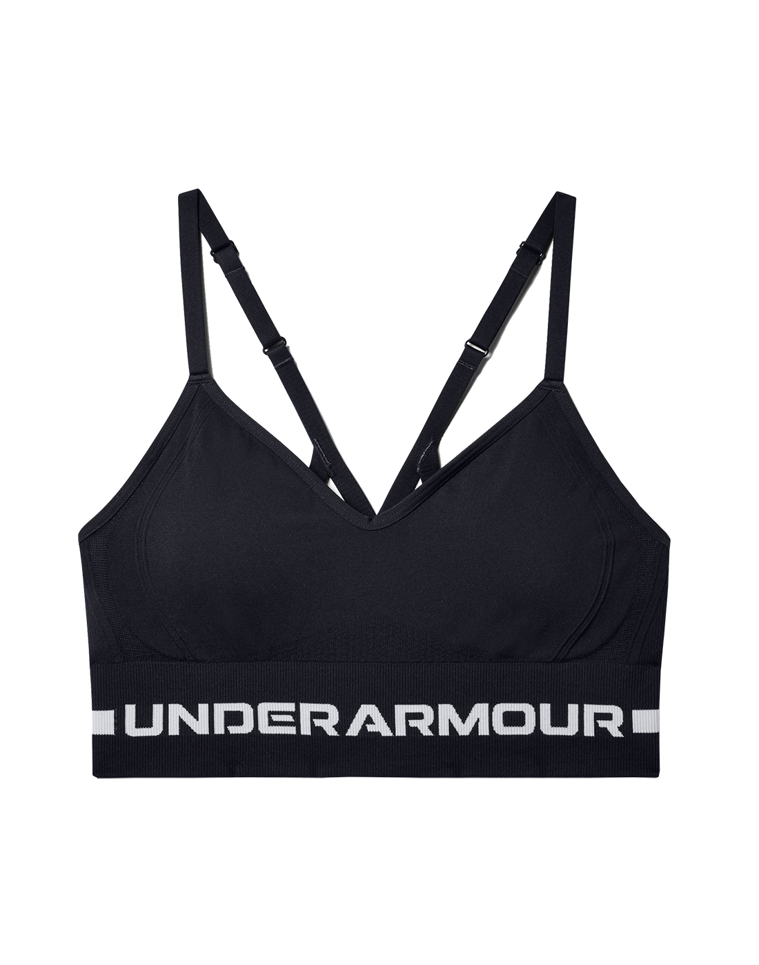 Under Armour Womens Seamless Long Sports Bra - Black | Life Style Sports IE
