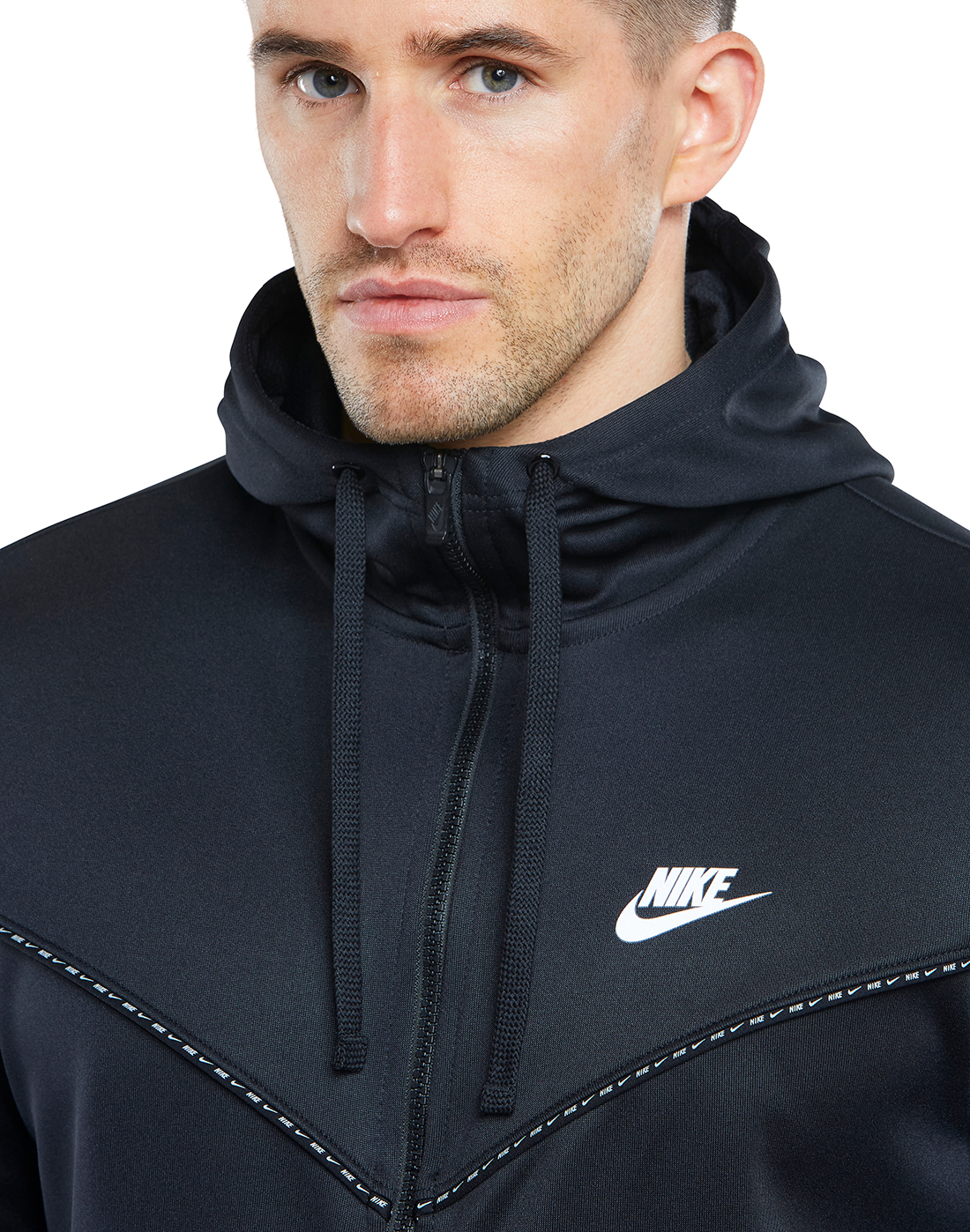 Nike Mens Repeat Reflective Taping Hoodie - Black | Life Style Sports IE