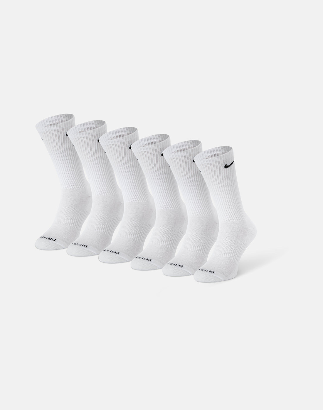 Nike Everyday Cushion 6 Pack Crew Socks - White | Life Style Sports IE