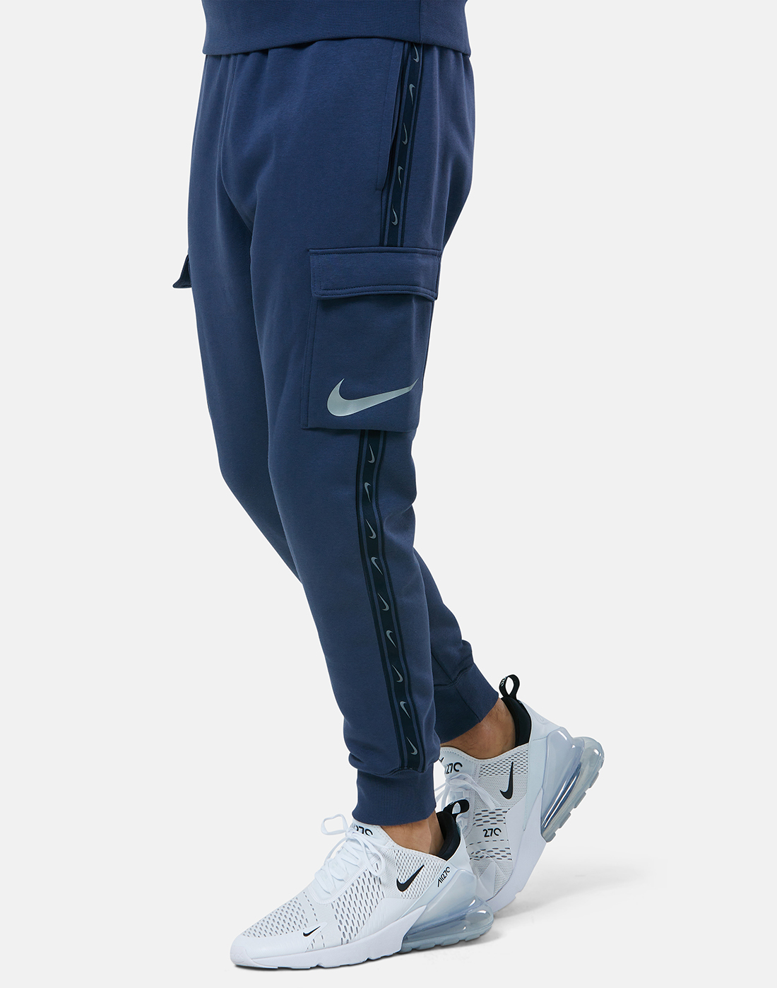 Nike Mens Fleece Cargo Pants - Grey