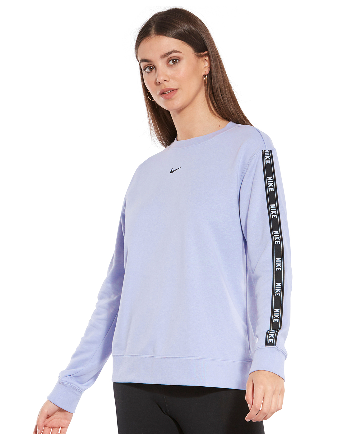 Download Women's Purple Nike Logo Tape Sweatshirt | Life Style Sports