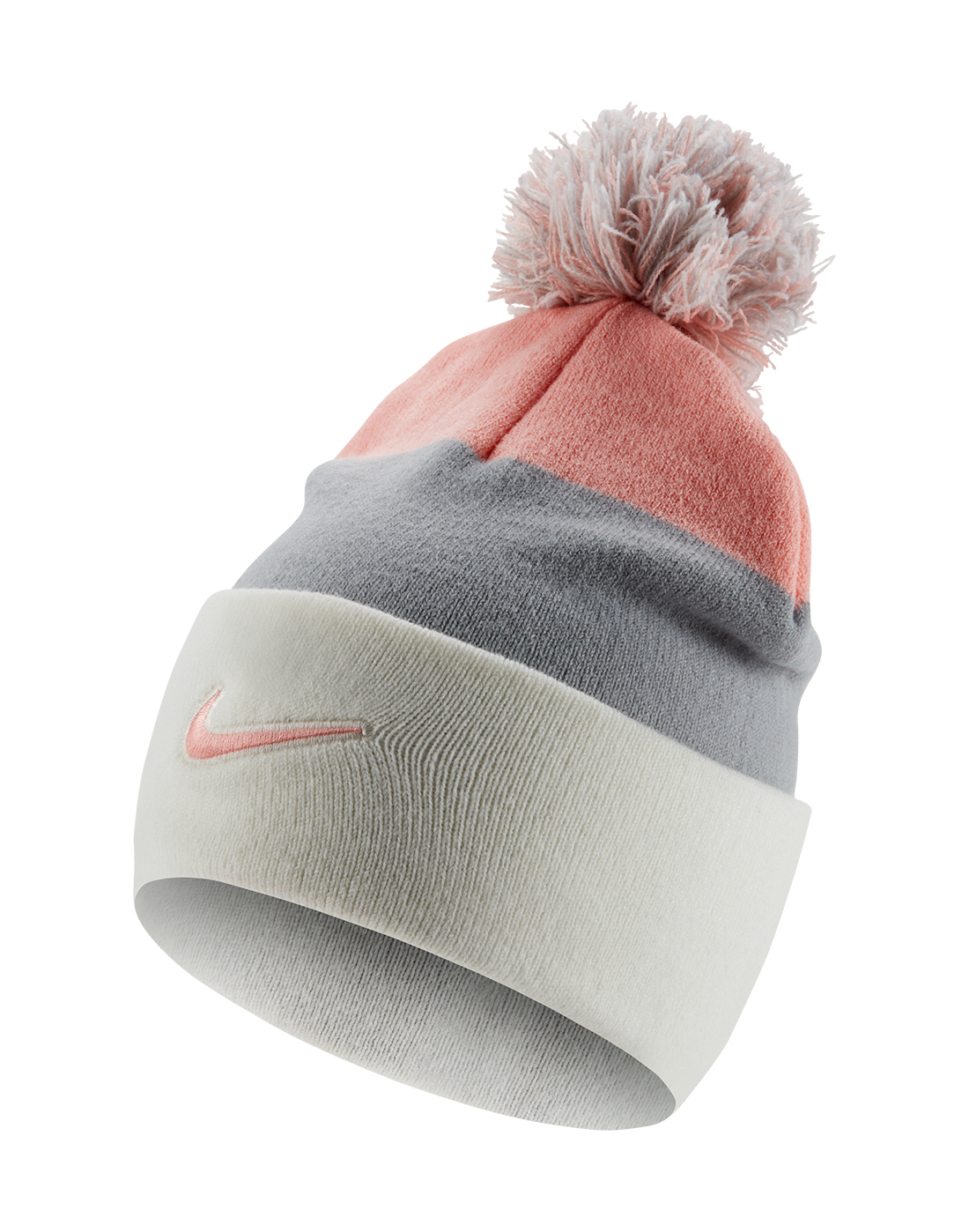 Nike Kids Swoosh Stripe Bobble Hat - Pink | Life Style Sports UK