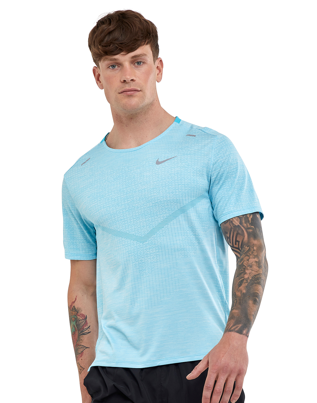 Nike Mens TechKnit Ultra T-Shirt - Blue | Life Style Sports IE