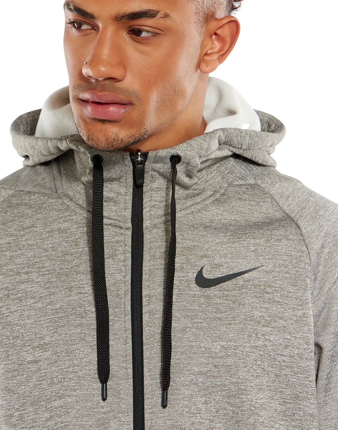Nike Mens Therma Fleece Full Zip Hoodie - Grey | Life Style Sports IE