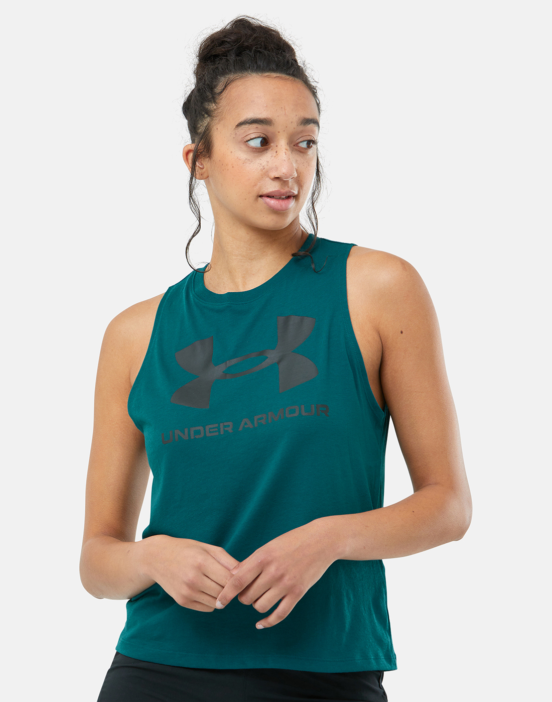 Under Armour Womens Sportstyle Graphic Tank - Green | Life Style Sports EU
