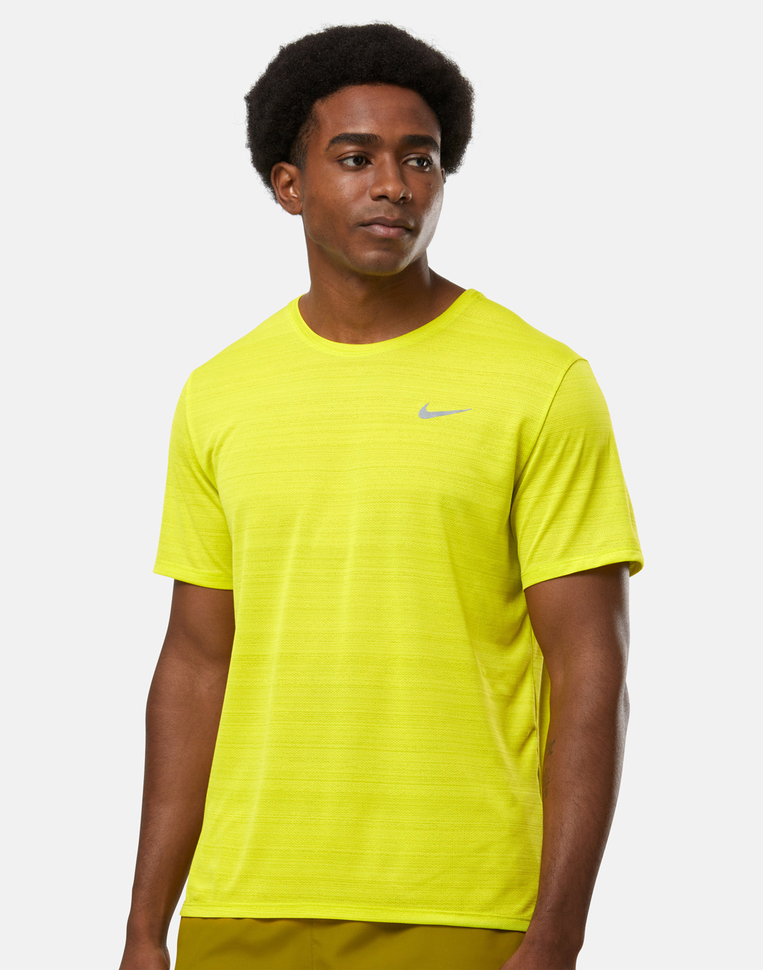 Nike Mens Miler Breathe T-Shirt - Green | Life Style Sports UK