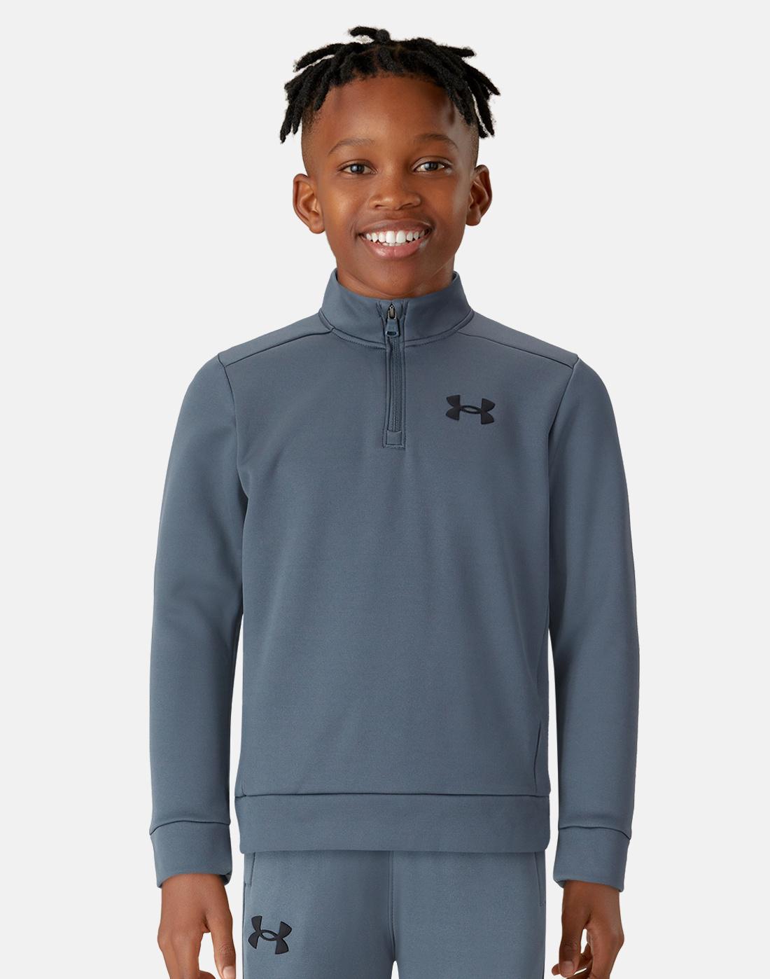 Under Armour Older Boys Armour Fleece 1/4 Zip - Grey | Life Style Sports IE