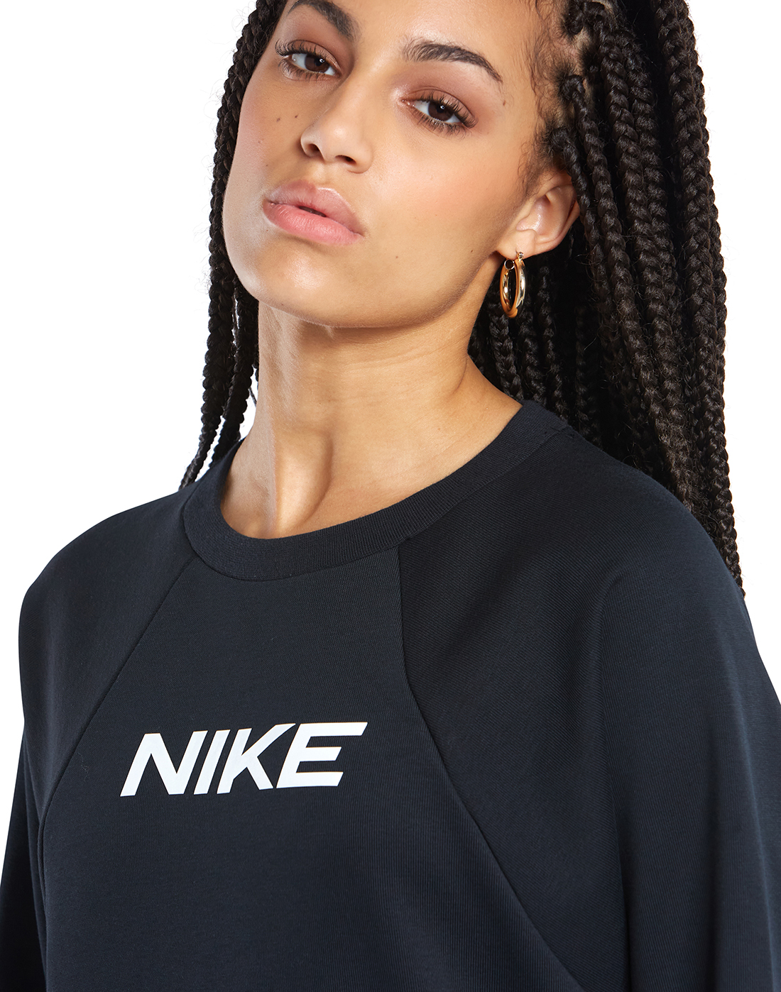 Nike Womens Dry Fit Crewneck Sweatshirt - Black | Life Style Sports IE