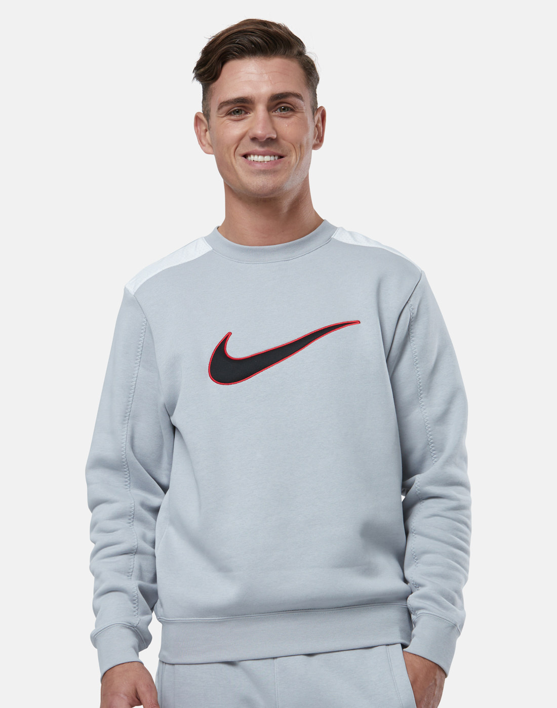 Nike Mens Sports Pack Fleece Crew Neck Sweatshirt - Grey | Life Style ...