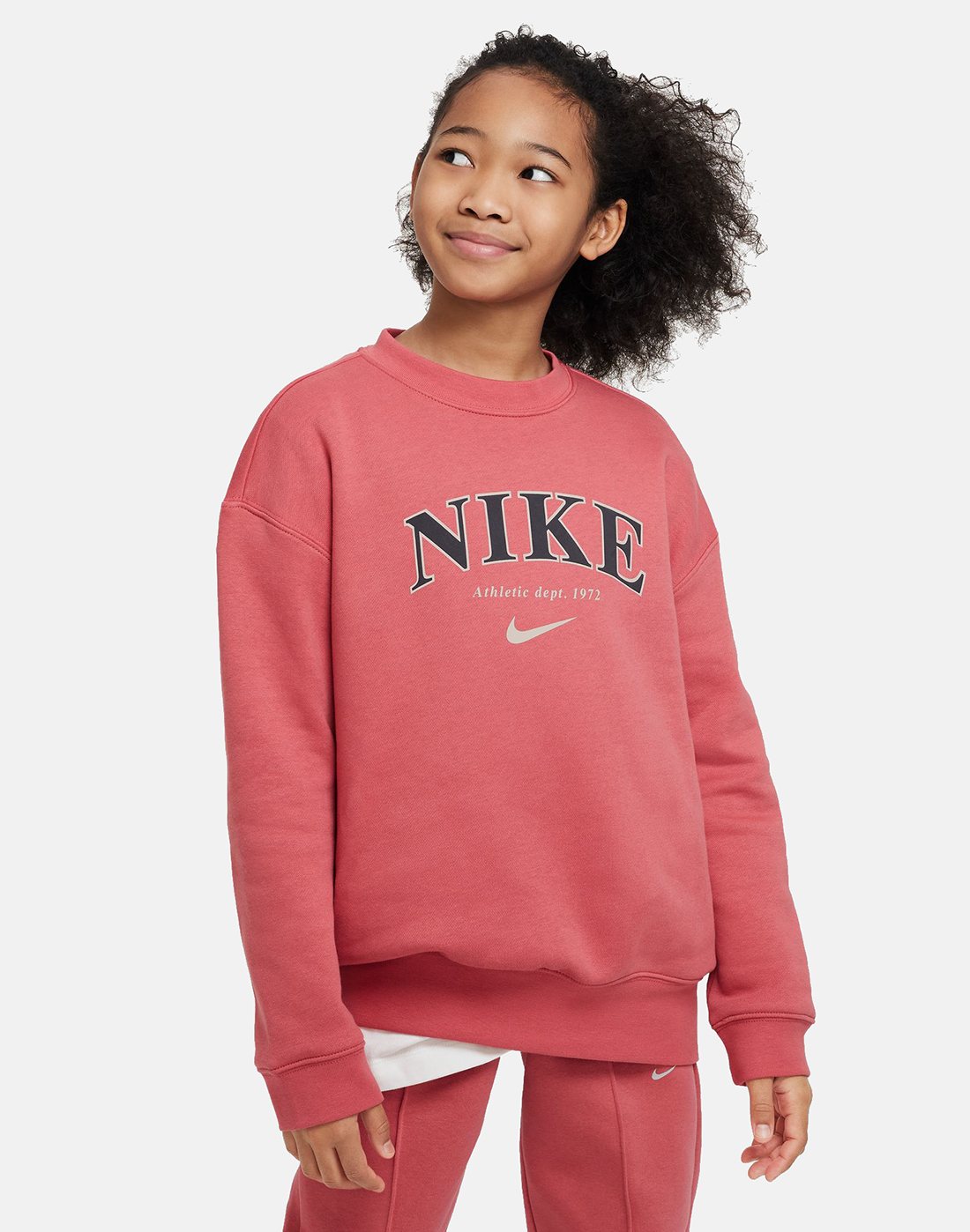 Nike Older Girls Trend Crew Neck Sweatshirt - Pink | Life Style Sports EU
