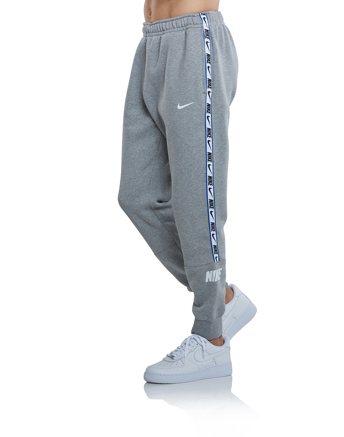 nike repeat tape tracksuit grey