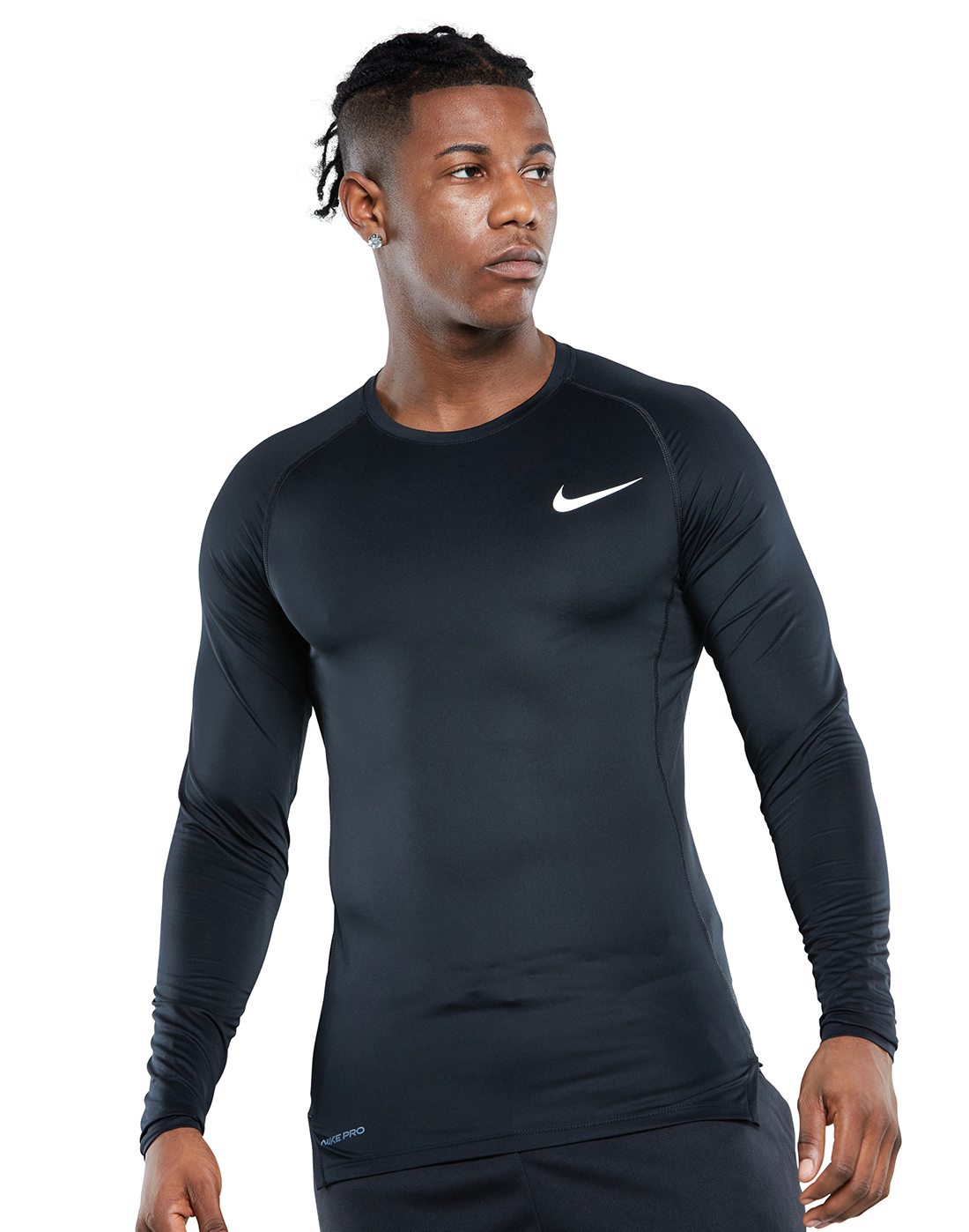 Mens Pro Baselayer Long Sleeve Top - Black | Life Sports
