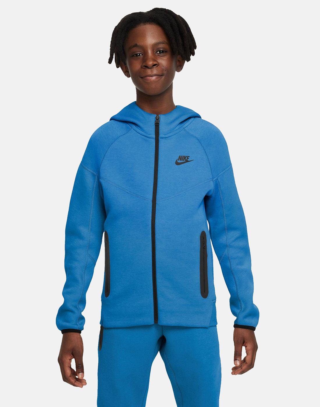 Nike Older Boys Tech Fleece Hoodie - Blue | Life Style Sports EU
