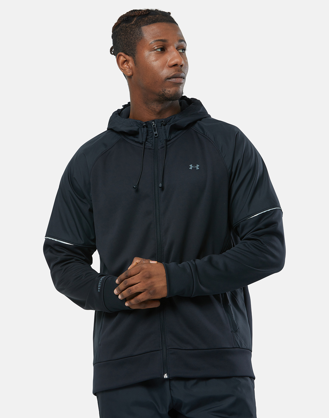 Under Armour Mens Armour Fleece Storm Full Zip Hoodie - Black