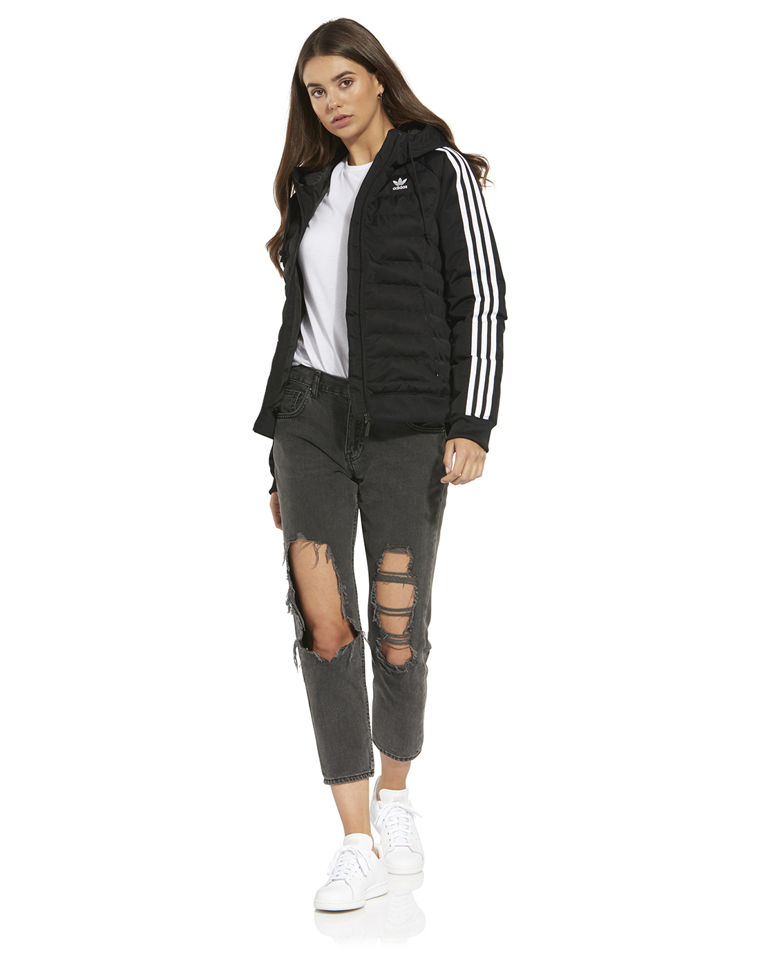 adidas slim puffer jacket