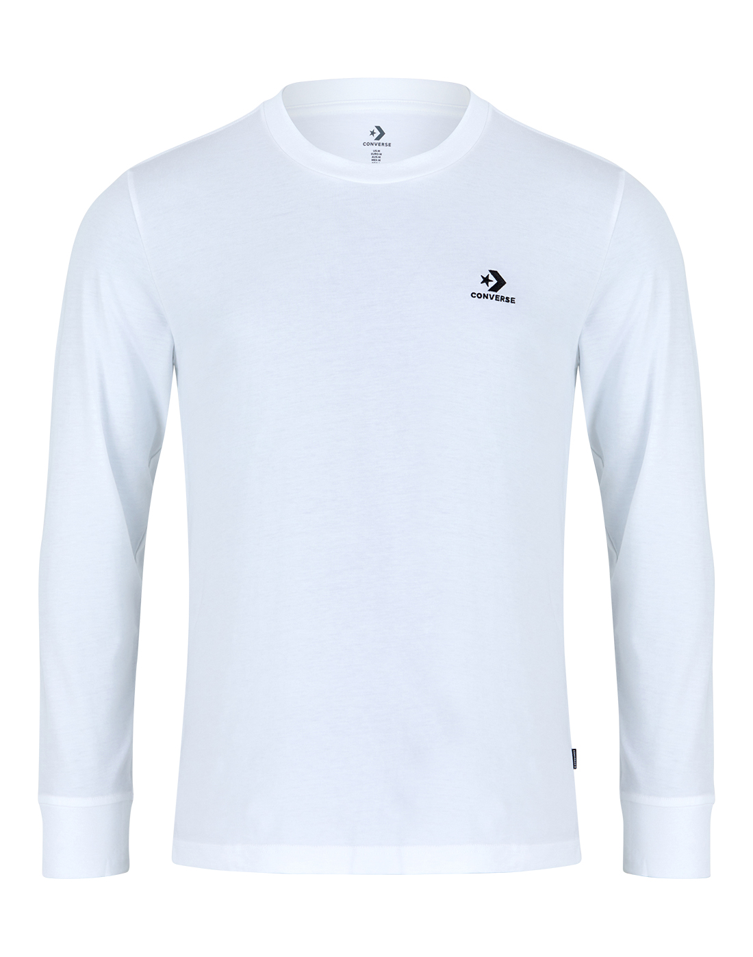 Converse Mens Embroidered Star Long Sleeved T-Shirt - White | Life Style  Sports EU