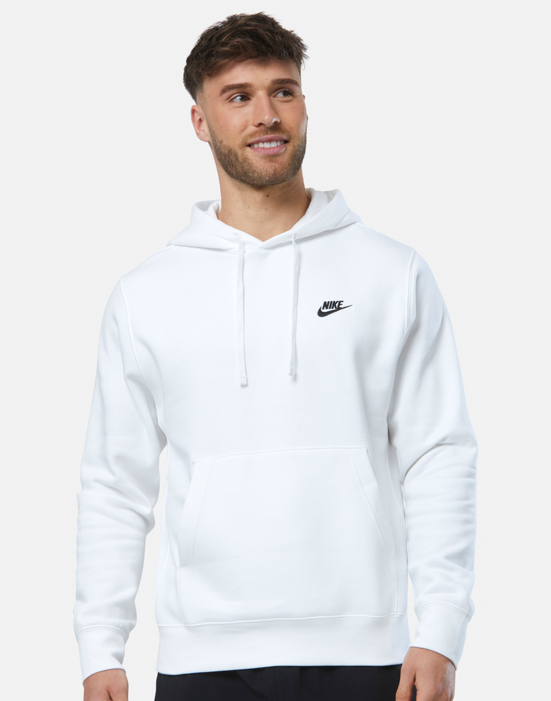 Nike Mens Club Fleece Hoodie - White | Life Style Sports UK